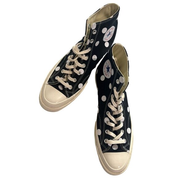 Converse x Comme de Garcons PLAY Polka Dot Chuck Taylor All Star 70s Hi Sneakers - Picture 2 of 6
